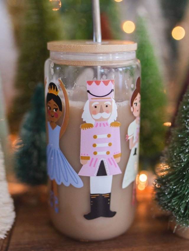 The Nutcracker Christmas Glass Can, 1 of 6