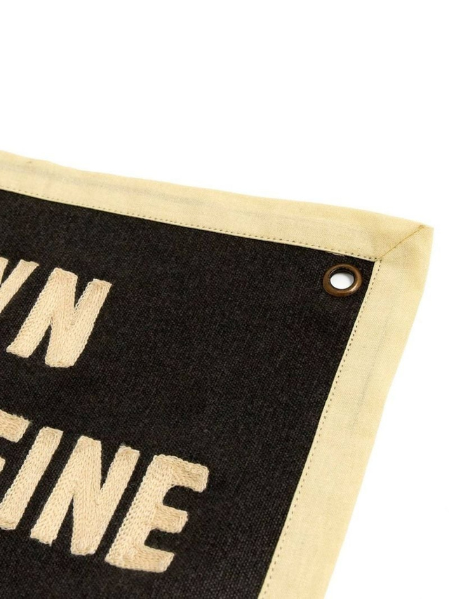 Slow Down Embroidered Canvas Banner, 2 of 2