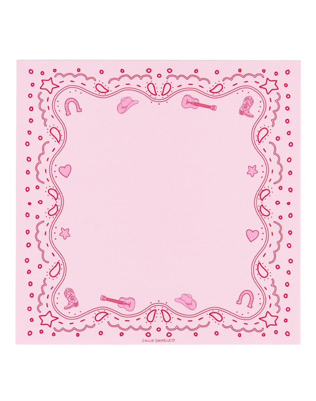 Pink Bandana Western Notepad, 1 of 2