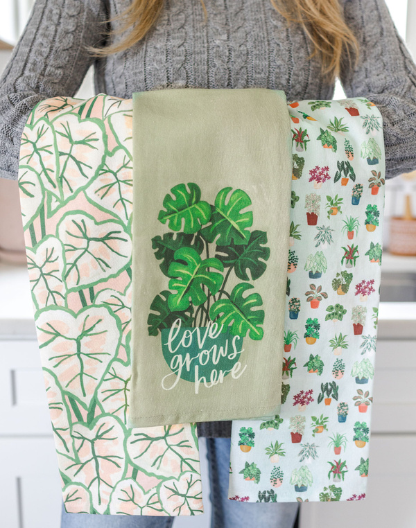 Marie Moir Leaves Kitchen Towel, 3 of 4