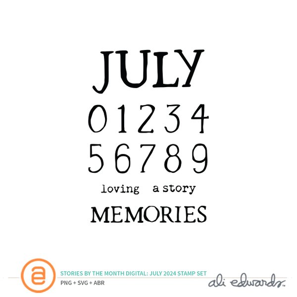 July 2024 3×4 Digital Stamp Set, 1 of 1