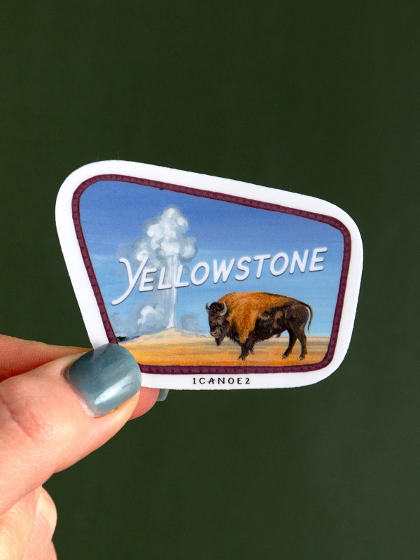 Yellowstone National Park Badge Decal Sticker, 1 of 2