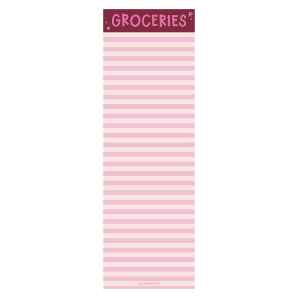 Groceries Striped 4×12 Notepad, 1 of 2