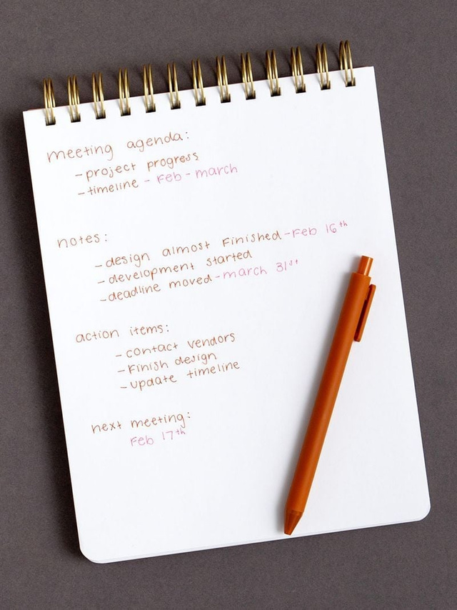 Meeting Notes Top Spiral 7×9 Notebook, 3 of 3