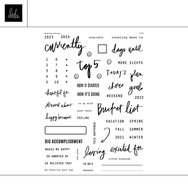 Digital Top 5 Lists 6×8 Stamp Set , 1 of 1