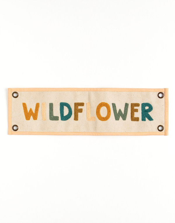 Wildflower Embroidered Canvas Banner, 4 of 6