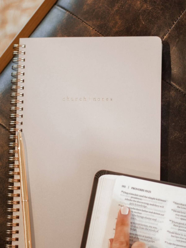 Dove Grey Bible Study Spiral Notebook, 10 of 13