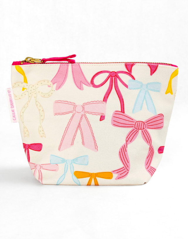 Coquette Bows Canvas Pouch, 1 of 1