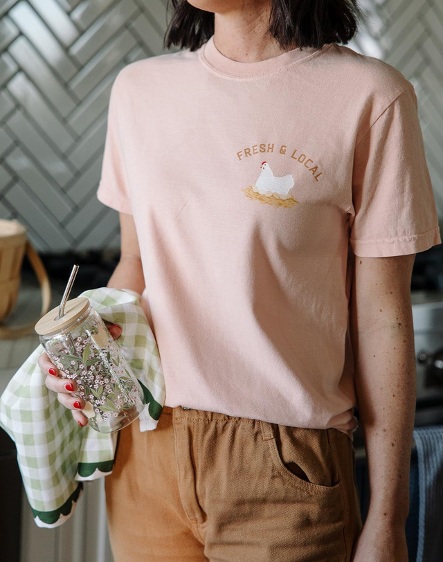 Chicken Farmers Market Tee - Peachy, 6 of 7