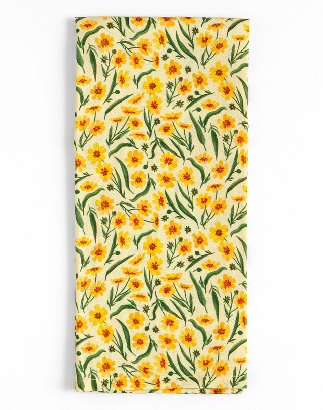 Goldenmane Floral Kitchen Towel, 5 of 5