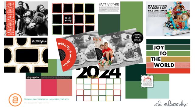 December Daily® 2024 Digital 10×8 Layered Templates, 1 of 1
