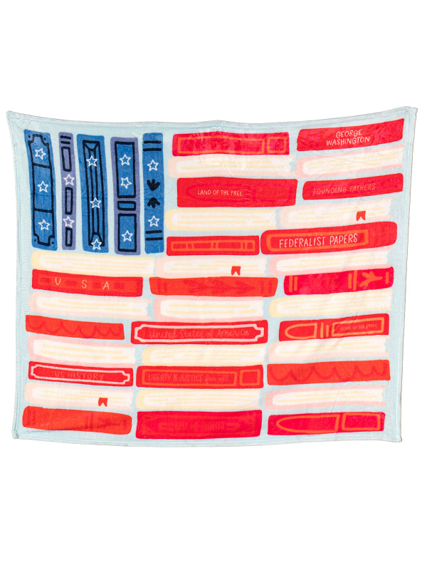 USA American Flag Books Fleece Throw Blanket, 4 of 8