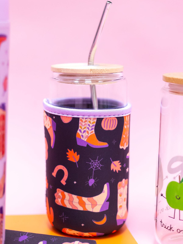 Halloween Western Cowgirl Boots Drink Sleeve, 2 of 4