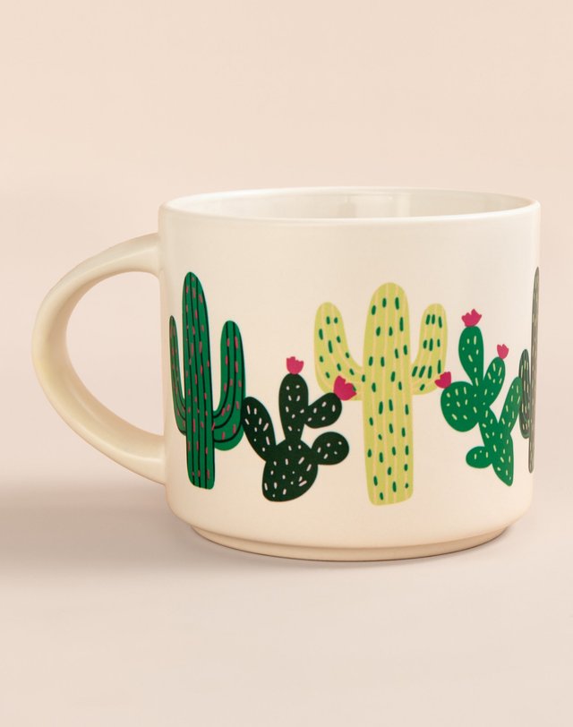 Cacti Ceramic Mug - Cream, 4 of 7