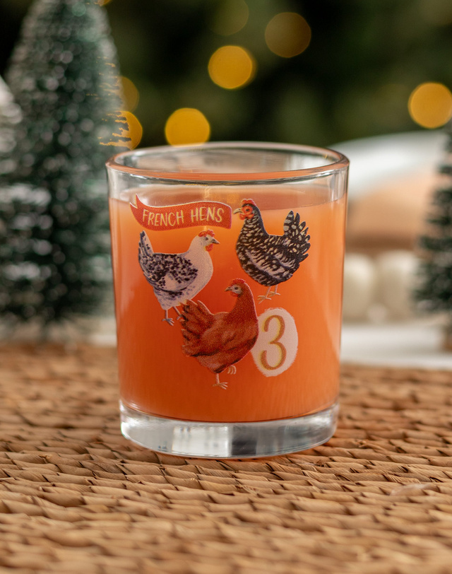 Three French Hens 7.5oz Short Juice Glass, 1 of 3