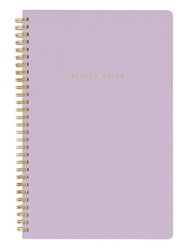 Lilac Bible Study Spiral Notebook with Reference Maps, 1 of 9