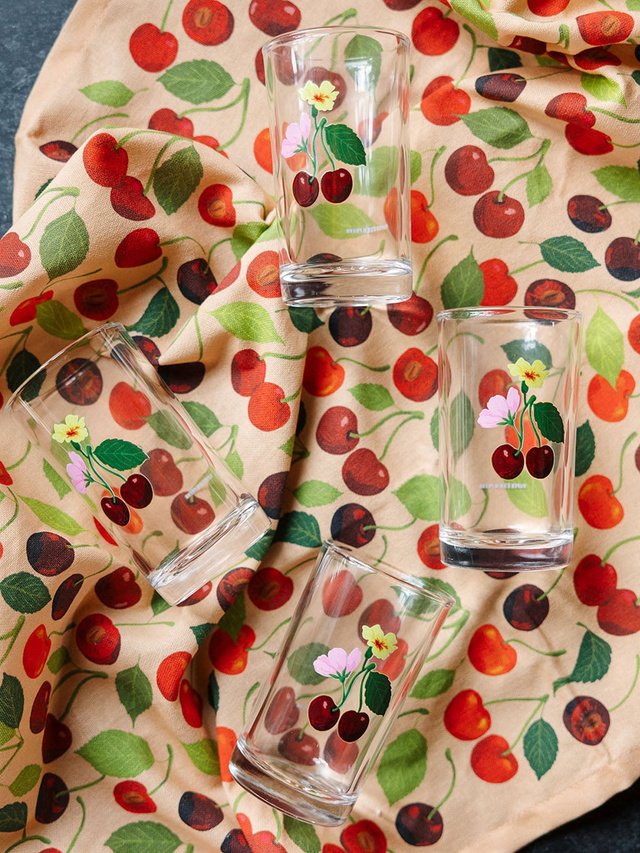 Cherry Grove Floral Mini Juice Glass Set, 2 of 6