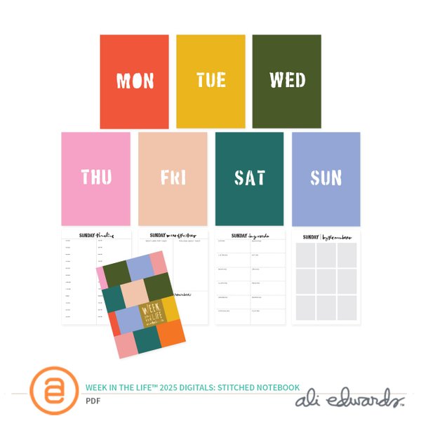Week In The Life™ 2025 Digital Stitched Notebook , 1 of 1