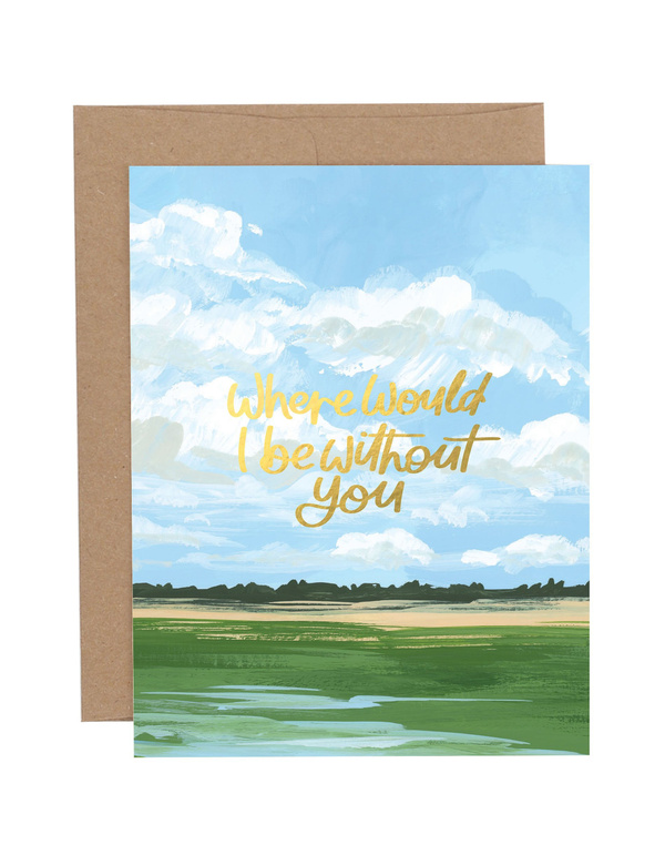 Without You Landscape Greeting Card, 1 of 1