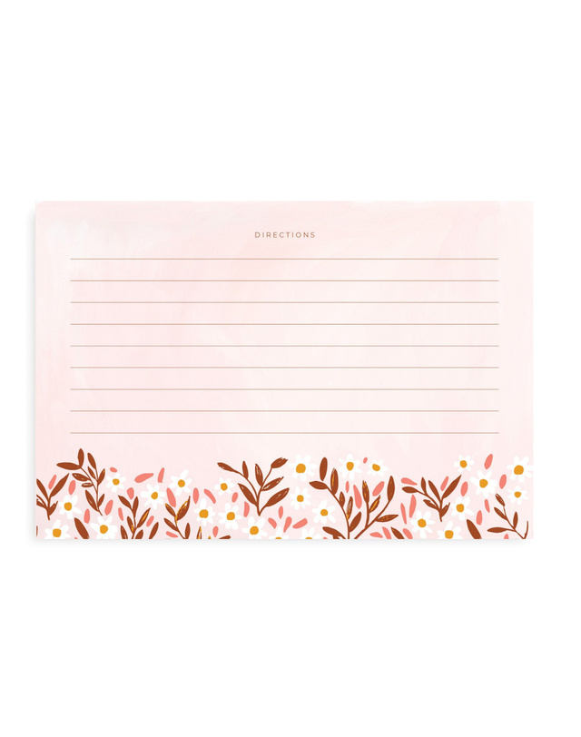 Pink Daisy Recipe Cards - Set of 50, 2 of 6
