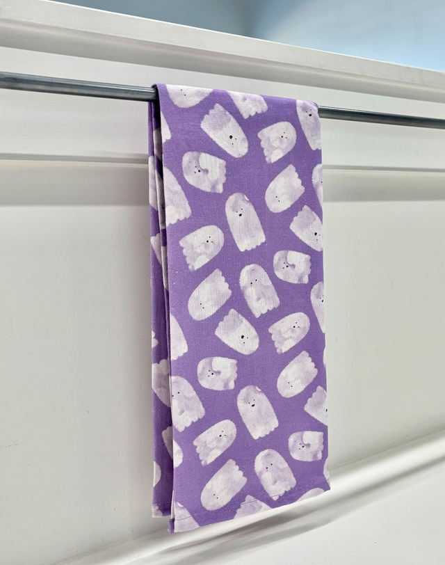 Happy Ghosts Tea Towel, 1 of 2