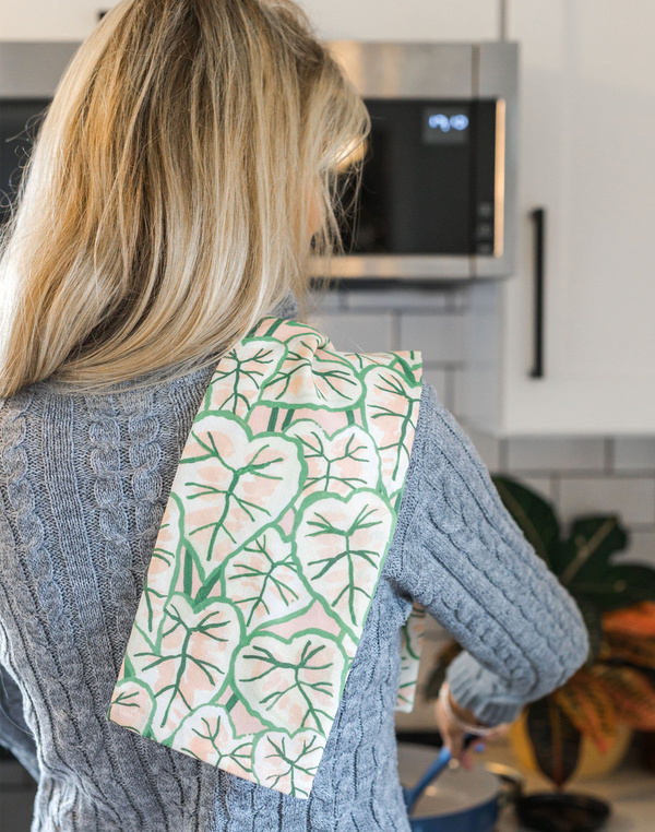 Marie Moir Leaves Kitchen Towel, 1 of 4