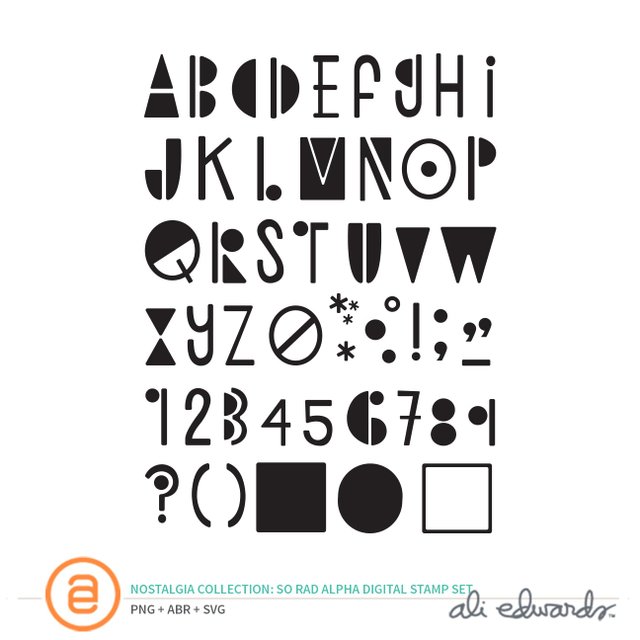 So Rad Alpha 6×8 Digital Stamp Set, 1 of 1