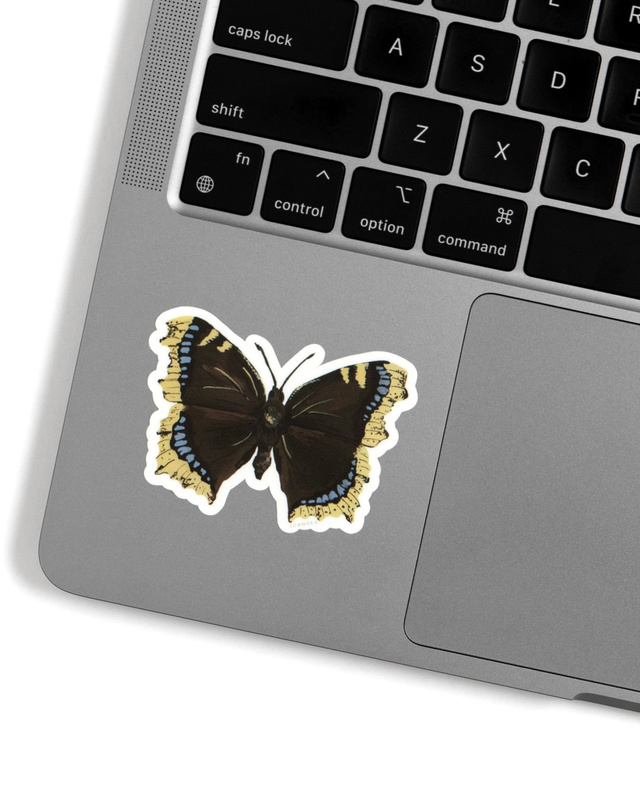 Mourning Cloak Butterfly Decal Sticker, 2 of 2