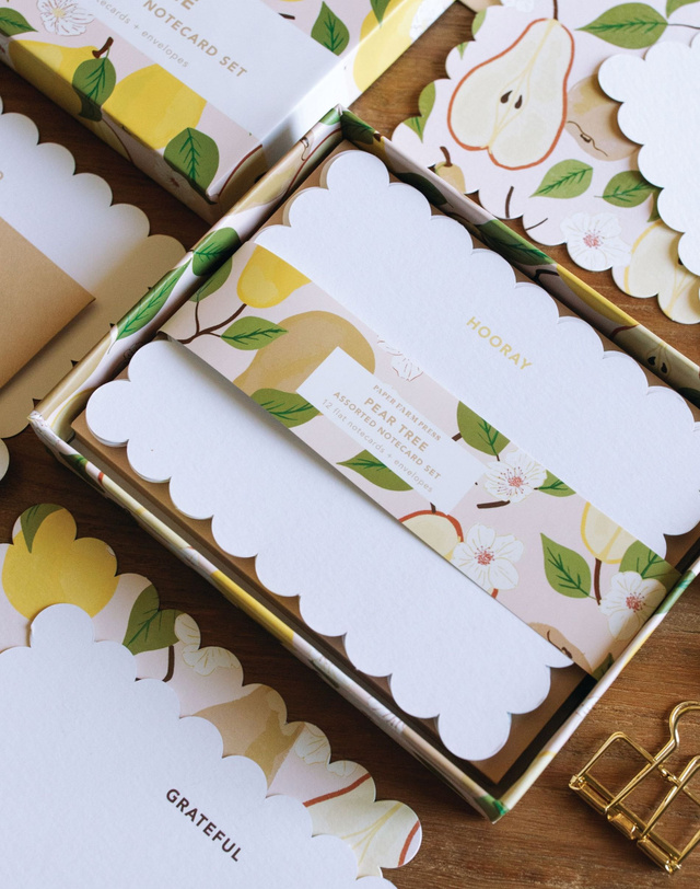 Pear Tree Assorted Notecard Set, 3 of 4