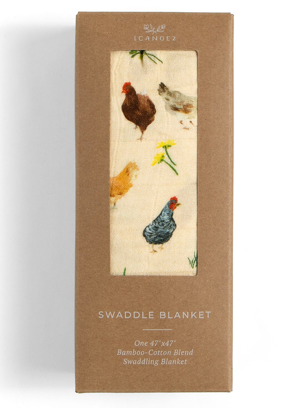 Chicken Meadows Baby Swaddle, 4 of 5