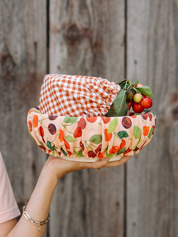 Cherry Grove Reusable Fabric Bowl Cover Set, 3 of 9