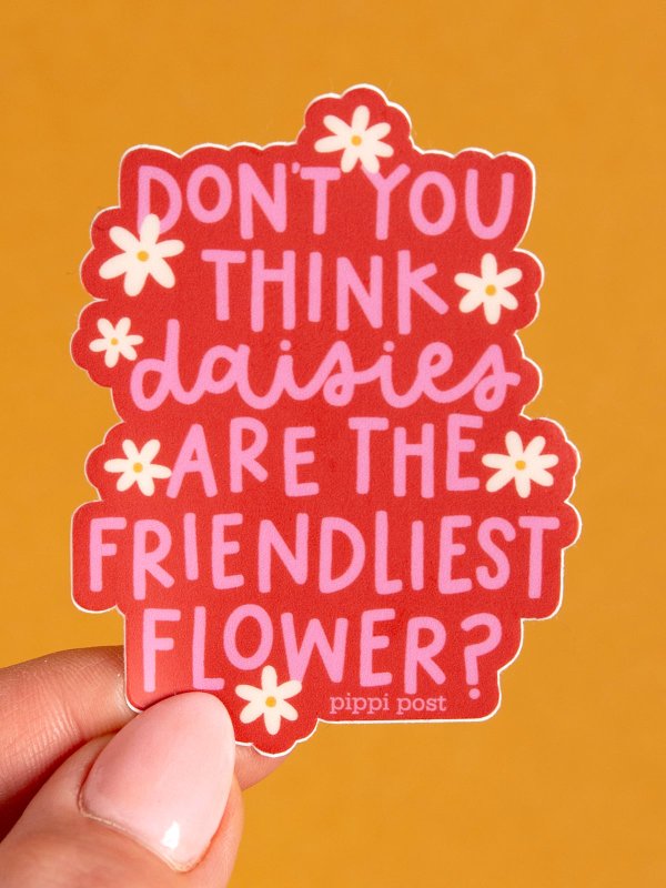 Daisies Are The Friendliest Flower Decal Sticker, 2 of 2