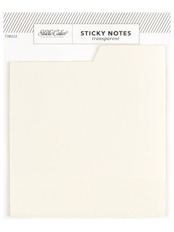 Tabbed Transparent Sticky Notes - Clear, 1 of 4