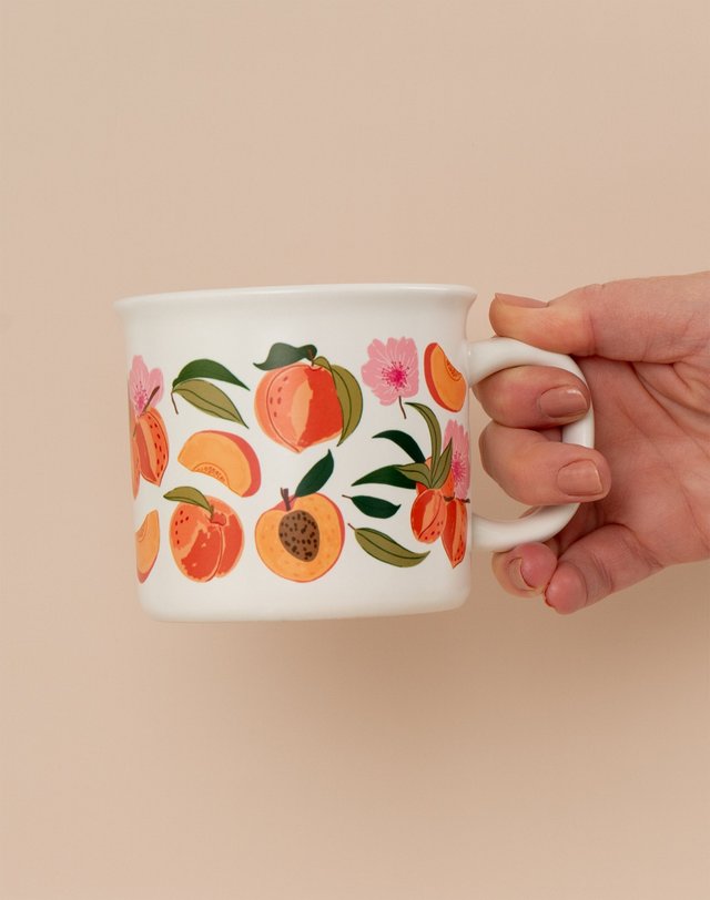 Peach Blossom 14oz Ceramic Coffee Mug, 4 of 4