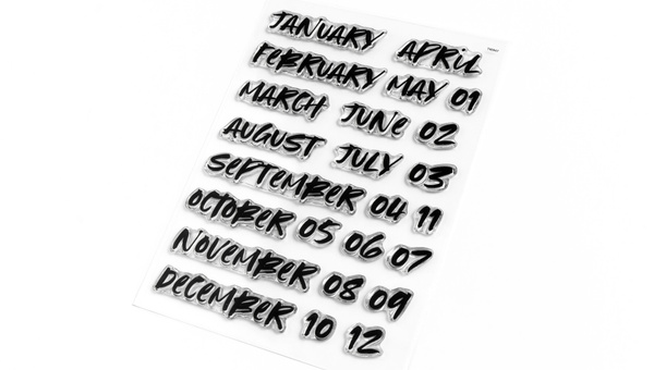 Months & Numbers 6×8 Stamp Set, 2 of 2