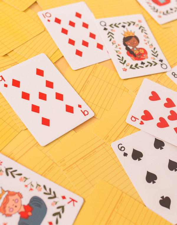 Yellow Library Card Deck Of Playing Cards, 7 of 8