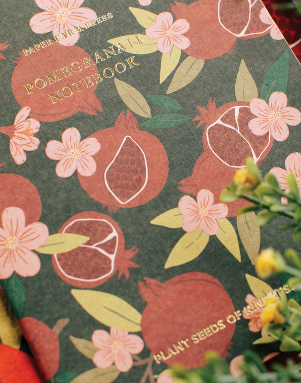 Seeds Of Kindness Pomegranate Plant Stitched Notebook, 2 of 5