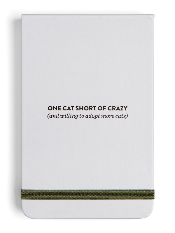 One Cat Short of Crazy Lined Pocket Notepad, 1 of 3
