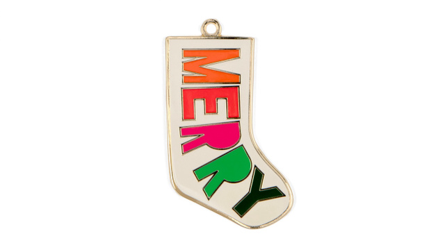 December Daily® 2026 Enamel Stocking Ornament, 1 of 2