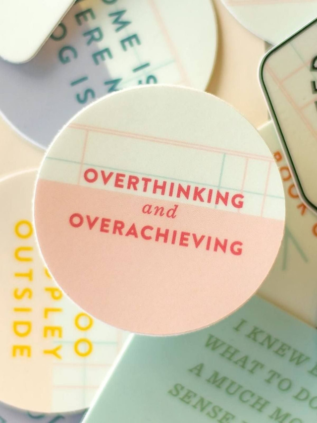 Overthinking & Overachieving Decal Sticker, 2 of 2