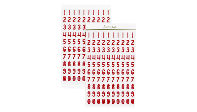 4×6 Red Puffy Numbers, 1 of 4