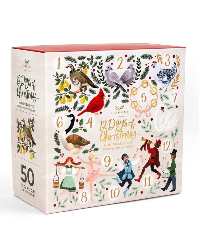 12 Days of Christmas - 50 Piece Mini Holiday Jigsaw Puzzles - Set of 12, 1 of 7