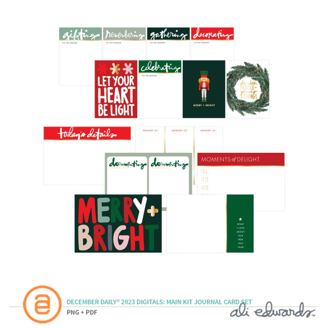 December Daily® 2023 Digital Main Kit Journal Card Set, 1 of 1