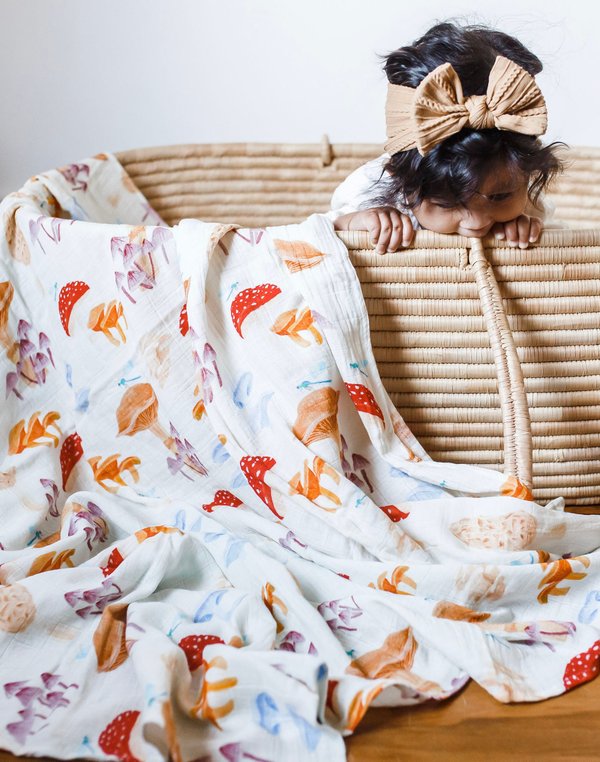 Mushrooms Baby Swaddle, 1 of 7