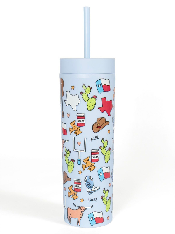 Texas Western Icons Acrylic Skinny Tumbler, 1 of 3