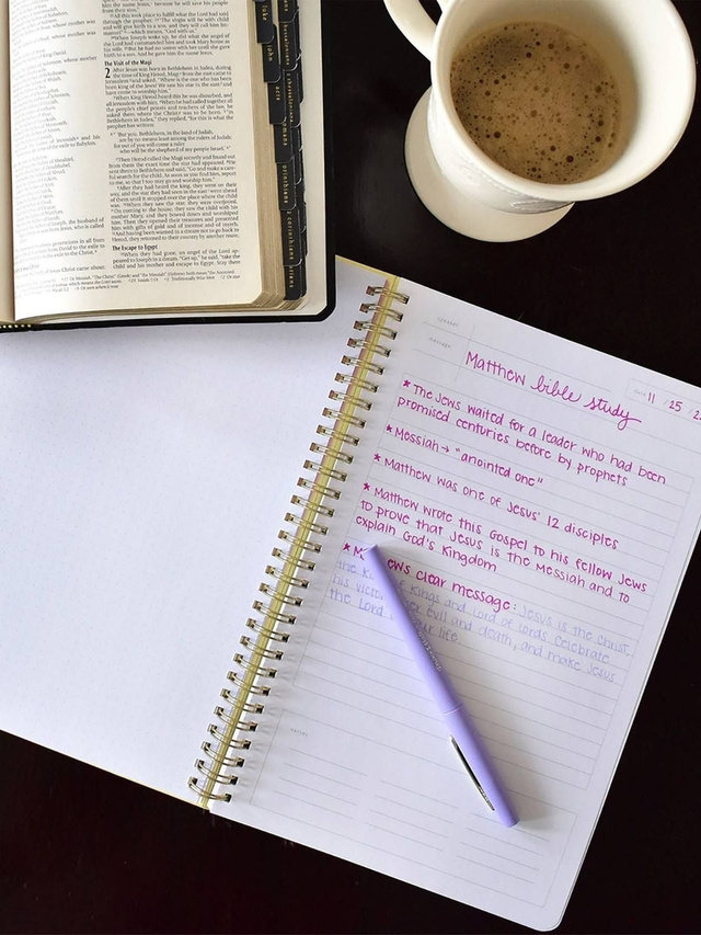 Smiley Bible Study Spiral Notebook by Callie Danielle, 9 of 10