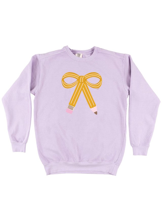 Pencil Bow Sweatshirt - Orchid, 1 of 1
