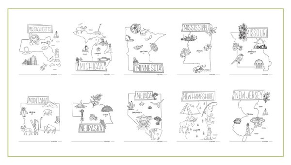 USA States Digital Bundle, 3 of 5