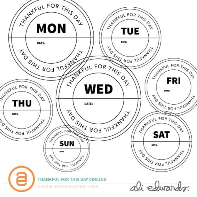 Thankful For This Day Circles