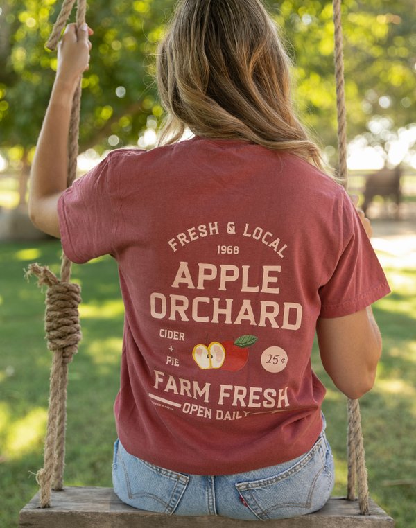 Apple Tree Farmers Market Tee - Crimson, 1 of 5
